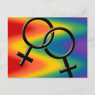 Women's Gay Pride Postcards Rainbow Love Cards
