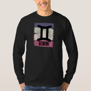 Womens Gemini Symbol Born In May June Birthday Ast T-Shirt