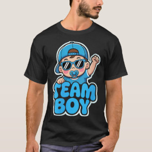 Womens Gender Reveal Party Team Boy Cute T-Shirt