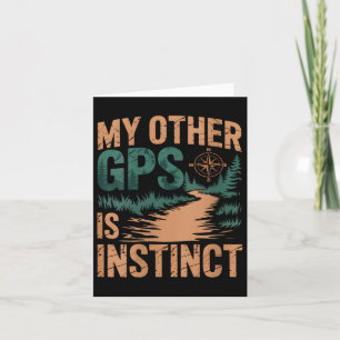 Womens Geocaching Hiking Funny V-neck Card