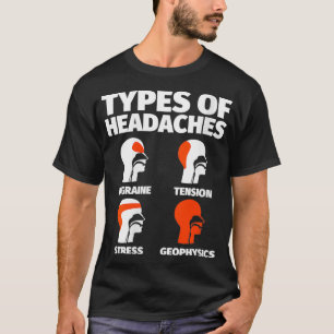 Womens Geophysics Funny Sayings Headache Meme T-Shirt