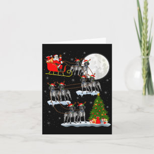 Womens German Shorthaired Inter Dog Christmas Sant Card