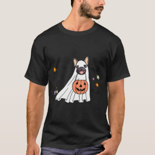 Womens Ghost Black French Bulldog Boo Dog Lover T-Shirt