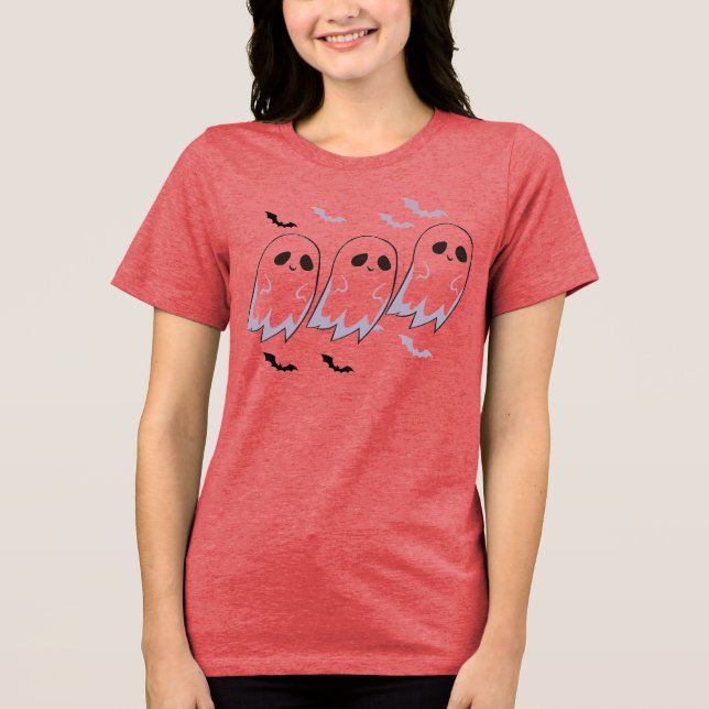 Womens Ghosts graphic Tshirt  (Front)