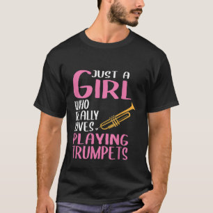 Womens Gift Just A Girl Who Really Loves Playing T T-Shirt