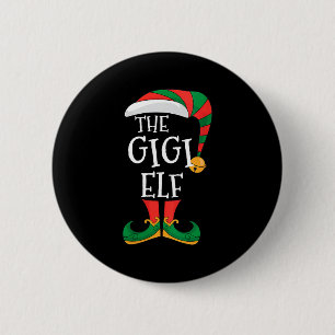 Womens Gigi Elf Xmas Matching Pajamas Group Christ 2 Inch Round Button