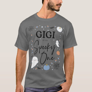 Womens Gigi of the Spooky One First Birthday Blue T-Shirt