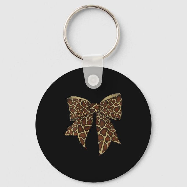 Womens Giraffe Animal Pattern Cute Halloween Costu Keychain (Front)
