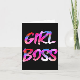 Womens Girl Boss V-neck  Card