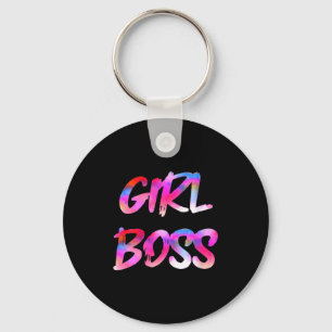 Womens Girl Boss V-neck Keychain