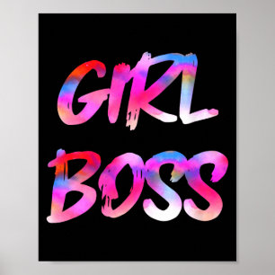 Womens Girl Boss V-neck  Poster
