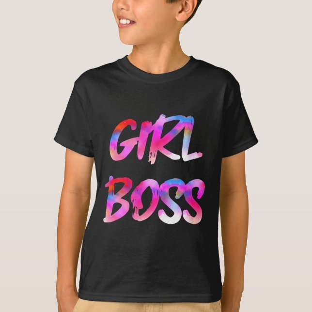 Womens Girl Boss V-neck  T-Shirt (Front)