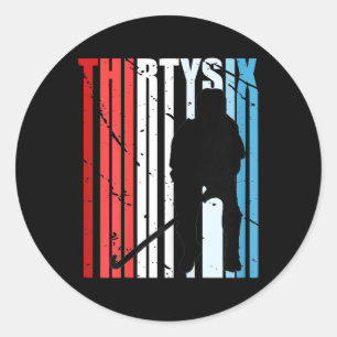 Womens Girls Field Hockey 18th Birthday Player Tea Classic Round Sticker