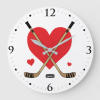 Women's Girls Love Heart Hockey Sticks Room Decor
