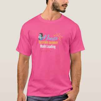 Womens Girls Mom Nurse Vacation Summer Mode Travel T-Shirt
