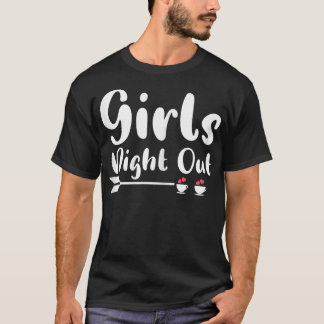 Womens Girls Night Out Arrow Engagement Matching J T-Shirt