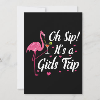 Womens Girls Night Out Summer Vacation Oh Sip Its  Invitation