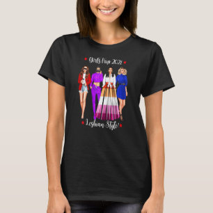 Womens Girls Trip Lesbian Vacation Gay Woman Hen D T-Shirt