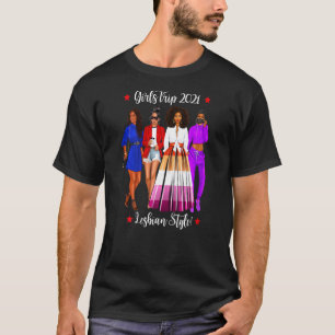 Womens Girls Trip Lesbian Vacation Gay Woman Hen D T-Shirt