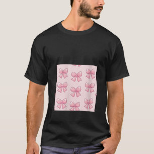 Womens Girly Bow in Watercolor coquette Aesthetic T-Shirt
