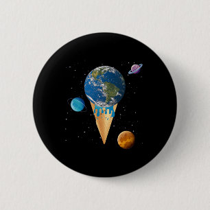 Womens Global Warming, Environmental Protection, 2 Inch Round Button