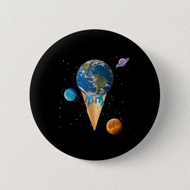 Womens Global Warming, Environmental Protection, 2 Inch Round Button (Front)