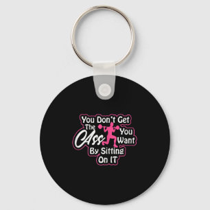 Womens Glutes Workout Day Insrational Motivational Keychain