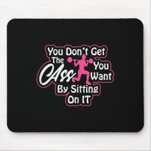 Womens Glutes Workout Day Insrational Motivational Mouse Pad