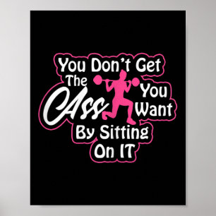 Womens Glutes Workout Day Insrational Motivational Poster