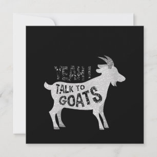 Womens Goat Gifts For Goat Lovers Funny Invitation