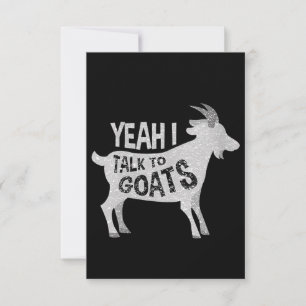 Womens Goat Lovers Goat Joke Gift Thank You Card