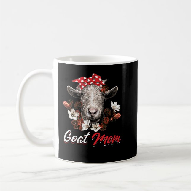 Womens Goat mom tshirt goat lovers farmers gifts f Coffee Mug (Left)