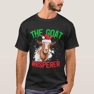 Womens Goat Whisperer Xmas Decoration Santa Hat Go T-Shirt