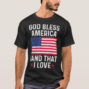 Womens God Bless America Land That I Love Vintage T-Shirt