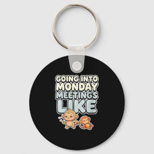 Women's going into monday meetings cute japan baby keychain