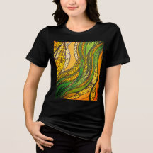 Women's "Golden Green Silk Harvest"