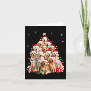 Womens Golden Retriever Christmas Tree Ornament De Card