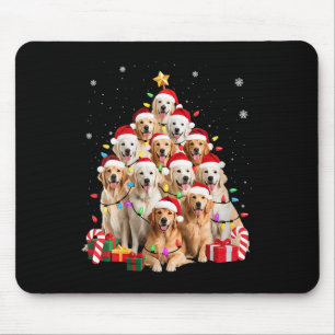 Womens Golden Retriever Christmas Tree Ornament De Mouse Pad