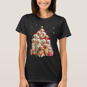 Womens Golden Retriever Christmas Tree Ornament De T-Shirt