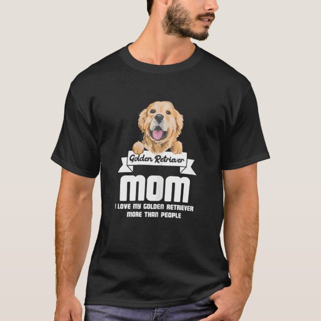 Womens Golden Retriever Mom Love Golden Retrivers  T-Shirt (Front)
