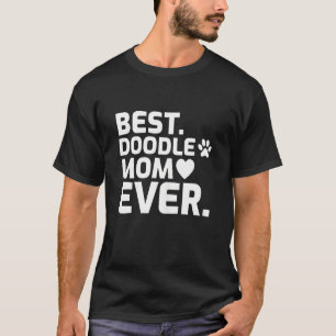 Womens Goldendoodle Dog Best Doodle Mom Ever Moth T-Shirt