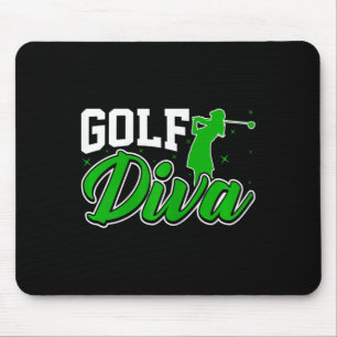 Womens Golf Diva - Funny Golfing Golf Lover Women Mouse Pad