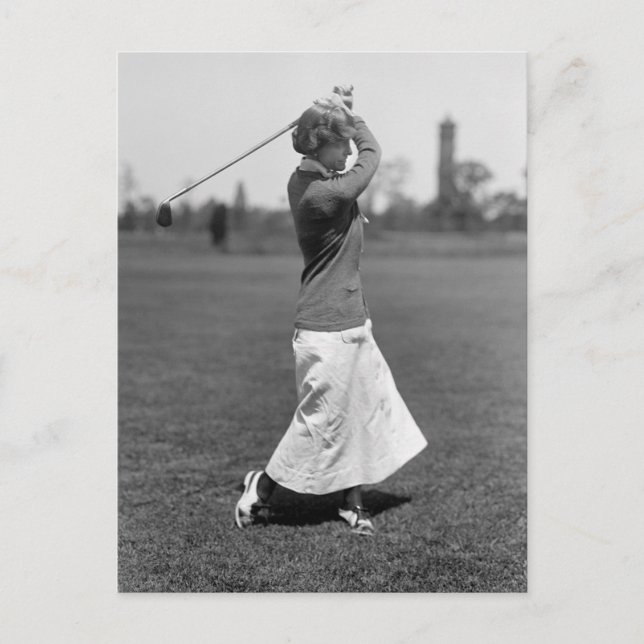 Women's Golf Fashion, 1910s Postcard (Front)