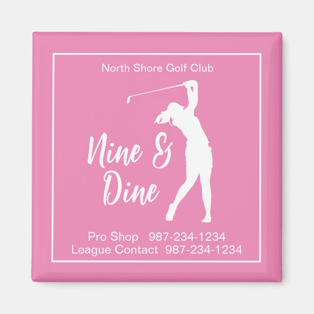 Women's Golf League Information Magnet (Front)