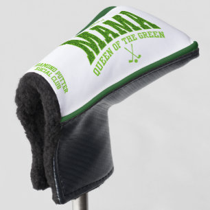 Women's Golf MAMA QUEEN OF THE GREEN Custom PUTTER Head Cover