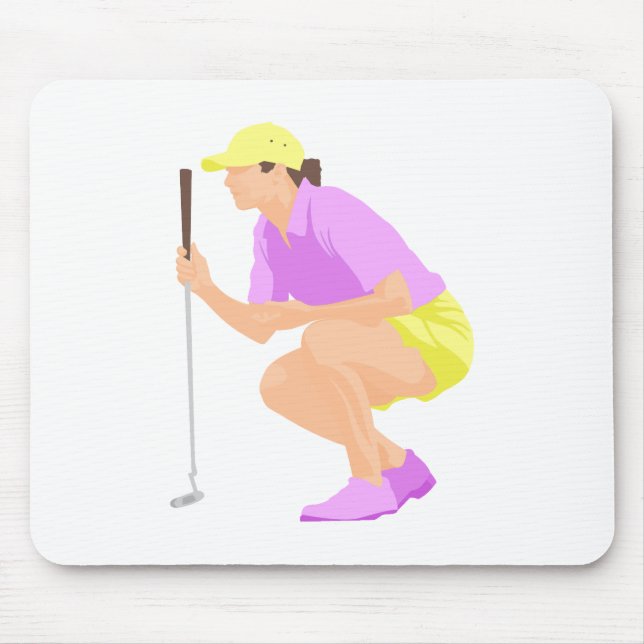 Womens Golf Mouse Pad (Front)