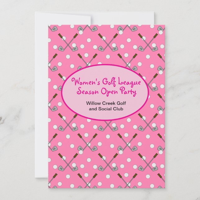 Women's Golf Season Open Party Invitation (Front)