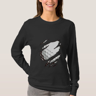 Womens Golf Themed Golf Ball Vintage Funny Golfers T-Shirt