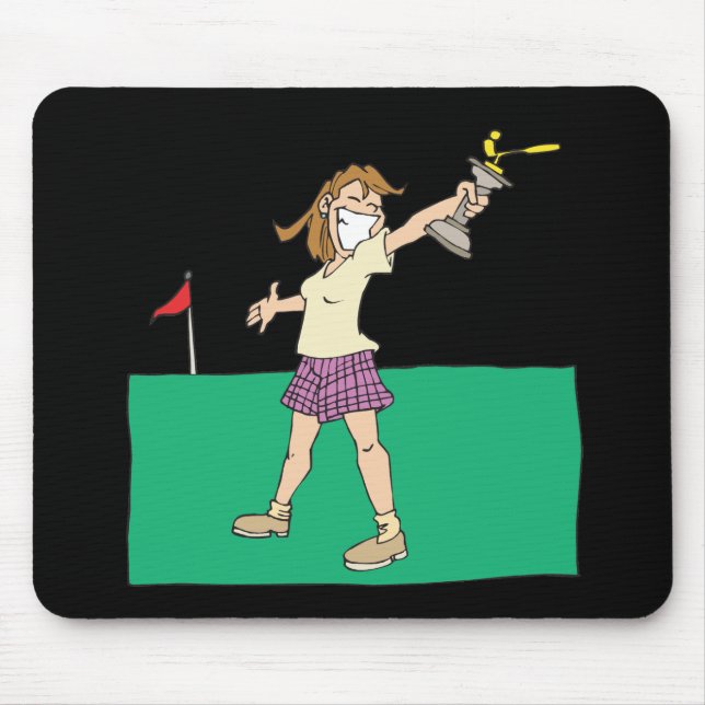 Womens Golf Trophy Mouse Pad (Front)