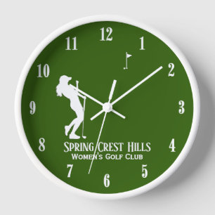 Women's Golf Two Lines Personal Text Horloge